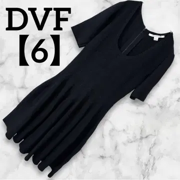 DVF [ 6 ] 블랙 슬림핏 플레어 원피스