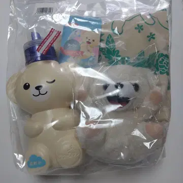퍼피아 곰 모양 보틀 섬유유연제 봉제인형 토트백 세트