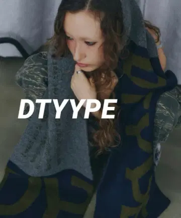 DTYYPE DTYYPE 로고 머플러 네이비