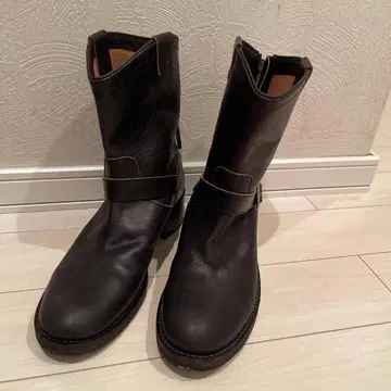 balcony and bed 엔지니어 부츠 백 지퍼 가죽