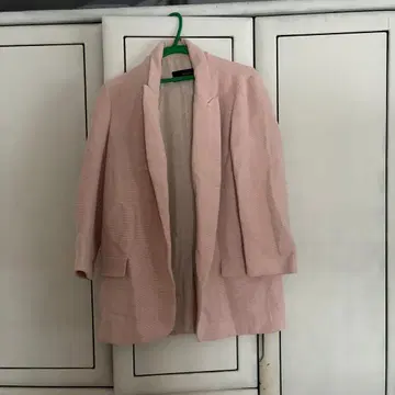 ZARA BASIC 옅은 핑크 테일러드 자켓