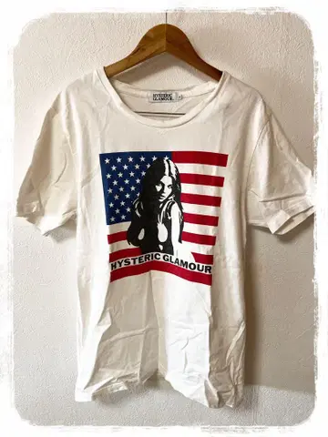 P1 HYSTERIC GLAMOUR 히스걸 성조기 티셔츠 반팔 M