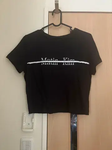 Matin Kim 블랙 크롭 T셔츠 M