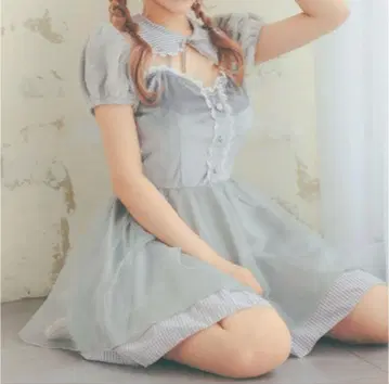 Mwah 볼륨 쉬폰 플레어 스커트 울프 걸리시 애니멀 [3]