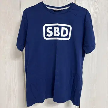 SBD 블루 로고 프린트 T셔츠