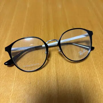 레이밴 티타늄 라운드 안경 클리어 렌즈