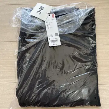 UNIQLO 블랙 맨투맨 와이드 팬츠 긴 길이 S 사이즈