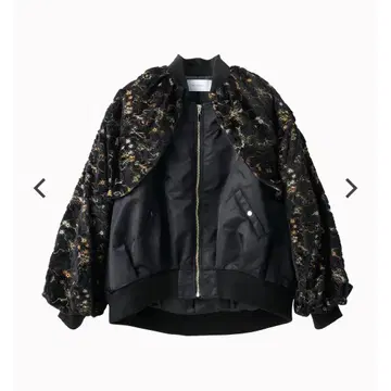 Camouflage embroidered military blouson