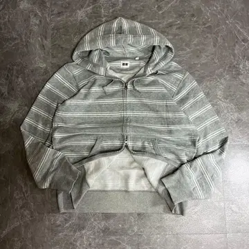 UNIQLO 더블 지퍼 후드티 보더 지퍼 후드티 구제 의류