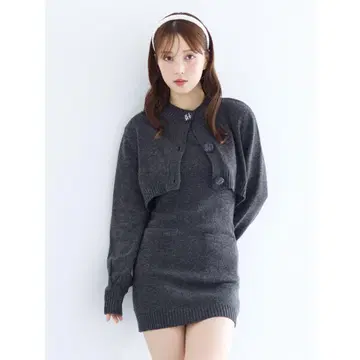 eimy istoire EIMY 로고 버튼 니트 세트 원피스