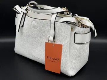 필라노 FIRANO 벨트 악센트 3룸 핸드백 화이트
