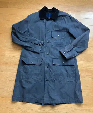 Niche 코듀로이 옷깃 네이비 하프 코트 S size