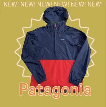 Patagonia 마운틴 후드티 네이비/레드 M
