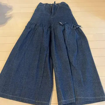POPPY 포피 개더 리본 와이드 데님 아사기니뇨