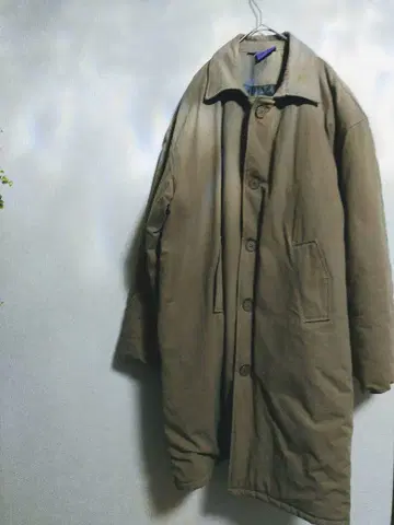 구제 의류 베이지 아메카지 롱 코트 테일러드 자켓