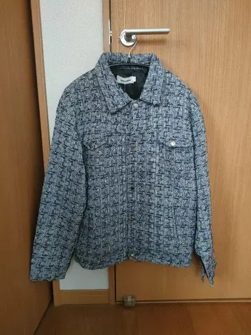 JIECHAOFANG 네이비 체크 자켓