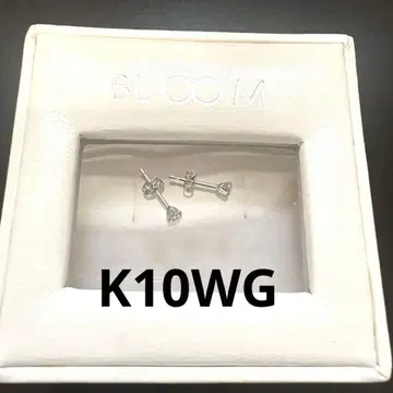 BLOOM K10 화이트 골드 캐치 k10wg 블루 귀걸이