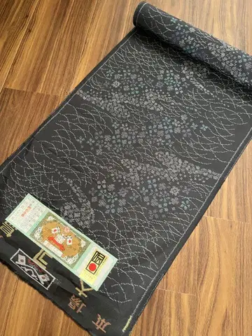 [ 19 ] 옷감 본고장 오시마 명주 요코소 가스리 순수 실크 중고품