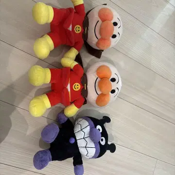 호빵맨 봉제 인형 세트 약 25cm
