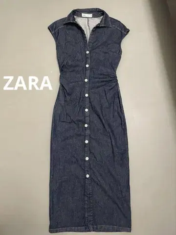 ZARA 데님 슬리브리스 원피스