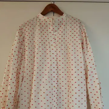 J&M DAVIDSON 플리츠 도트 셔츠 또는 미니 원피스 사이즈 6