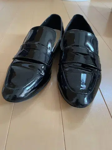 FABIO RUSCONI 블랙 에나멜 로퍼