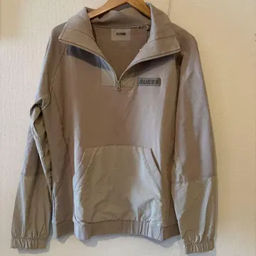 GUESS 하프 지퍼 트레이닝복 베이지