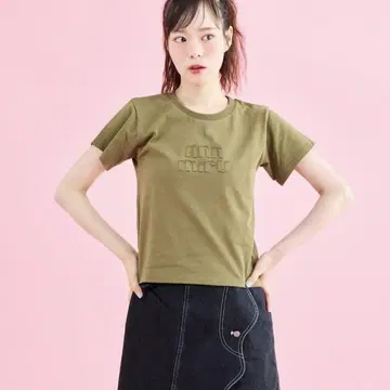 AnnMiru 앙밀 미니 로고 아플리케 T