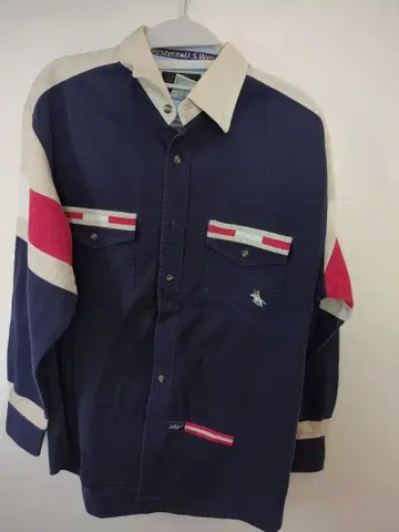 U.S. Western 긴팔 셔츠 M 네이비