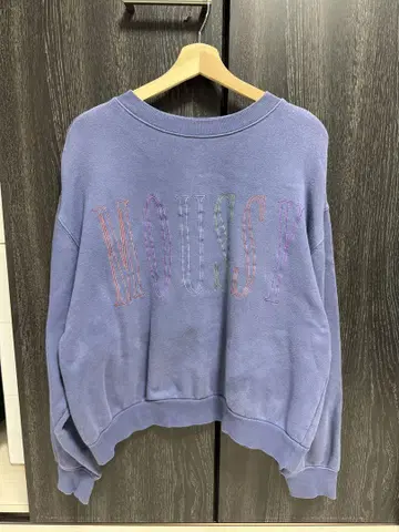 MOUSSY 퍼플 로고 맨투맨