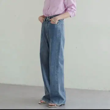 미사용 새상품 [ LARUTA ] 길이 조절 가능한 셀프 컷 데님 M