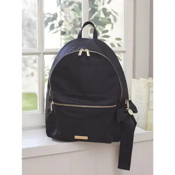Maison de FLEUR 발수 가공 리본 라운드 백팩