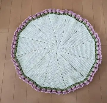 핸드메이드 은방울꽃 부케 담요 꽃다발 담요