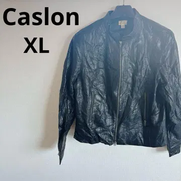 새상품급 Caslon [ XL ] 블랙 가죽 자켓 지퍼 심플