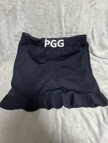 PGG 여성용 골프 스커트 블랙 프릴 밑단