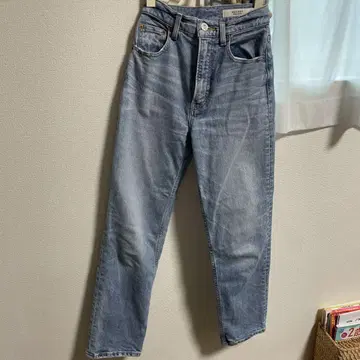 MOUSSY 플레인 청바지 라이트 블루 스트레이트 데님