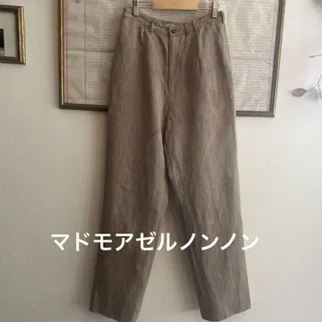 린넨 베이지 팬츠 마드모아젤 논논