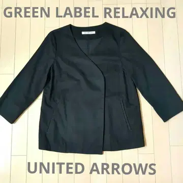 GREEN LABEL RELAXING 노카라 자켓 네이비
