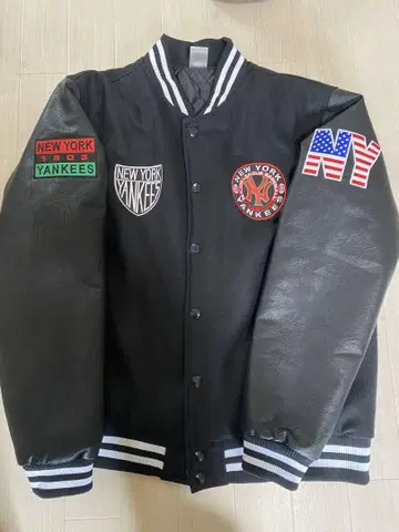 [ Fanatics ] 파나티스 바시티 자켓 양키스 와펜 자수 2XL