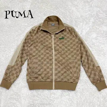 [ 레어 ] PUMA 푸마 트랙 자켓 저지 올 패턴 프레리탄