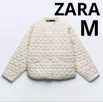 새상품급 ZARA 자라 퀼팅 자켓 하트 아이보리