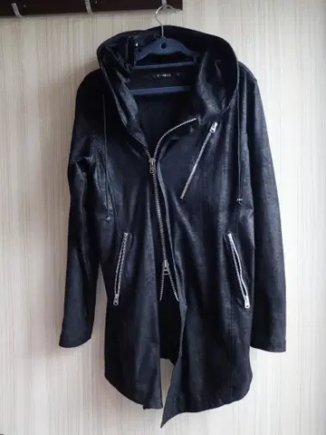 CIVARIZE 변형 폴리 스웨이드 코팅 ZIP 후드티