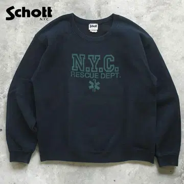 90s USA Schott N.Y.C. RESCUE DEPT. 맨투맨