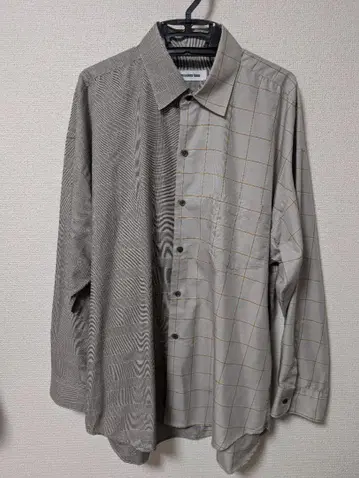 monkey time 브로드 셔츠 체크 베이지 M 사이즈