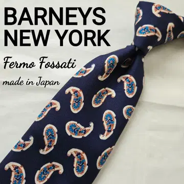 새상품급 BARNEYS NEW YORK 넥타이 네이비 페이즐리