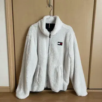 TOMMY HILFIGER 플리스 자켓 XL 화이트