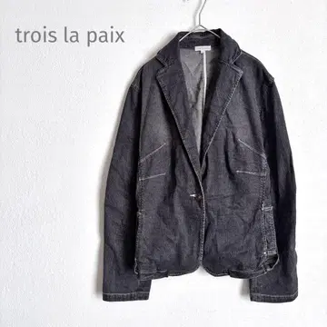 [ trois la paix ] 데님 블레이저 자켓 슬림 스타일리시