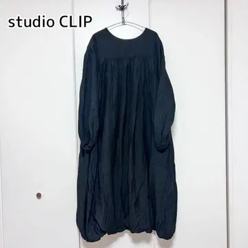 studio CLIP 벌룬 긴팔 원피스
