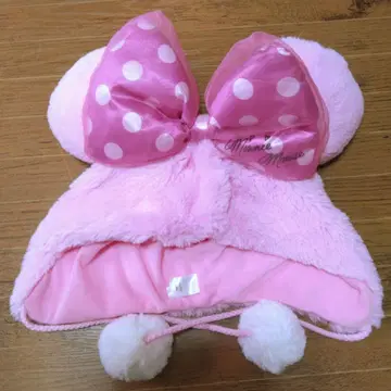 디즈니 미니 마우스 팬캡 핑크 BIG 도트 리본 58cm w
