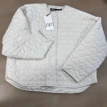 택 포함 새상품 ZARA 퀼팅 자켓 아이보리 M